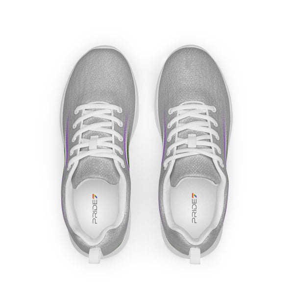 Original Genderqueer Pride Colors Gray Athletic Shoes - Men Sizes