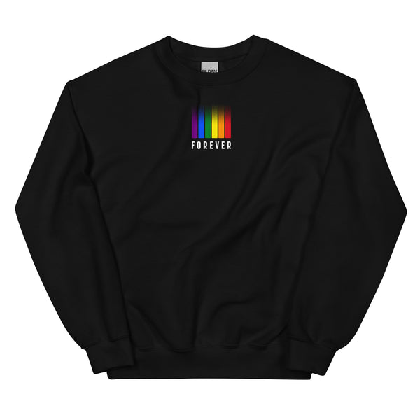 Forever Gay Pride Vertical Gradient Stripes Unisex Sweatshirt