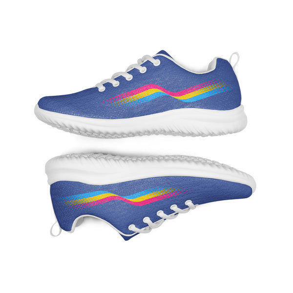 Original Pansexual Pride Colors Blue Athletic Shoes - Women Sizes