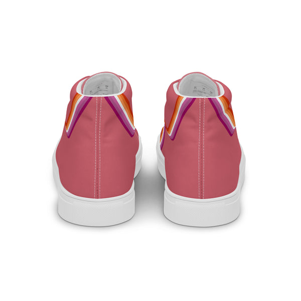 Original Lesbian Pride Colors Pink High Top Shoes - Women Sizes