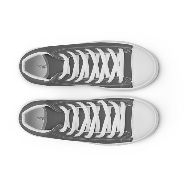 Agender Pride Colors Original Gray High Top Shoes - Women Sizes