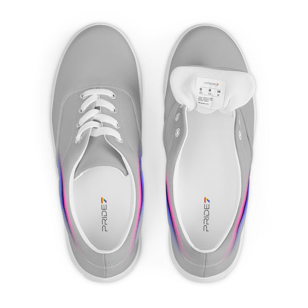 Casual Omnisexual Pride Colors Gray Lace-up Shoes - Women Sizes