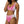 Carica l'immagine nel Visualizzatore galleria, Women’s washed pink swimsuit with soft streaks and small Pansexual Pride flag on left hip
