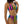 Load image into Gallery viewer, Dark navy bikini with bold pansexual pride flag stripes in pink, yellow, and blue

