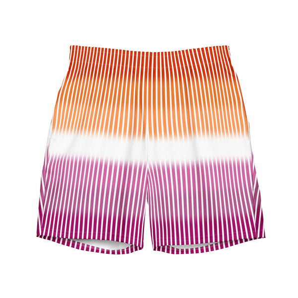Lesbian Pride Swim Trunks | Pinstripe LGBTQ+ Swimwear – PRIDE 7®