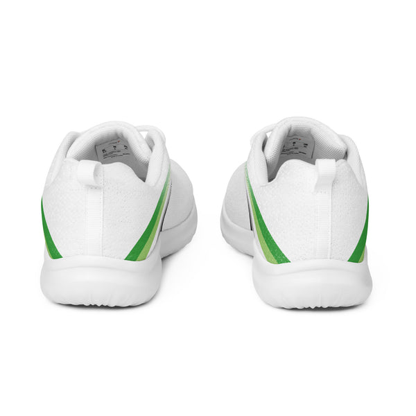 Aromantic Pride Colors Modern White Athletic Shoes - Men Sizes