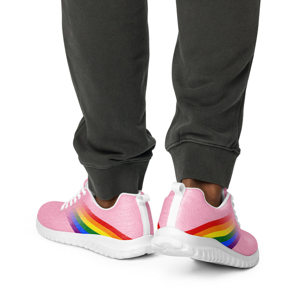 Gay Pride Colors Modern Pink Athletic Shoes - Men Sizes
