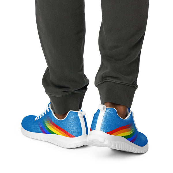 Gay Pride Colors Modern Blue Athletic Shoes - Men Sizes