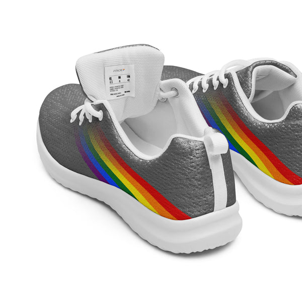Gay Pride Colors Modern Gray Athletic Shoes - Men Sizes