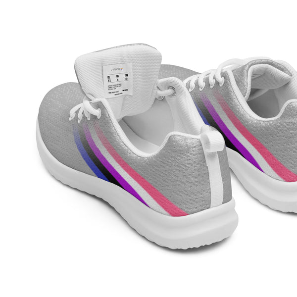 Genderfluid Pride Colors Modern Gray Athletic Shoes - Men Sizes