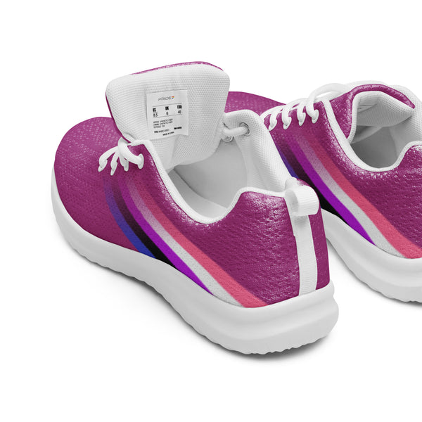 Genderfluid Pride Colors Modern Violet Athletic Shoes - Men Sizes