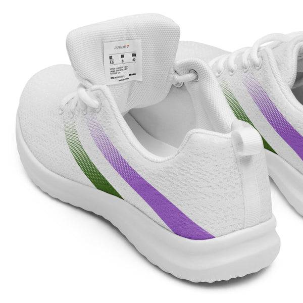 Genderqueer Pride Colors Modern White Athletic Shoes - Men Sizes