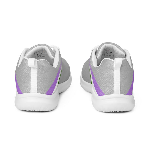 Genderqueer Pride Colors Modern Gray Athletic Shoes - Men Sizes