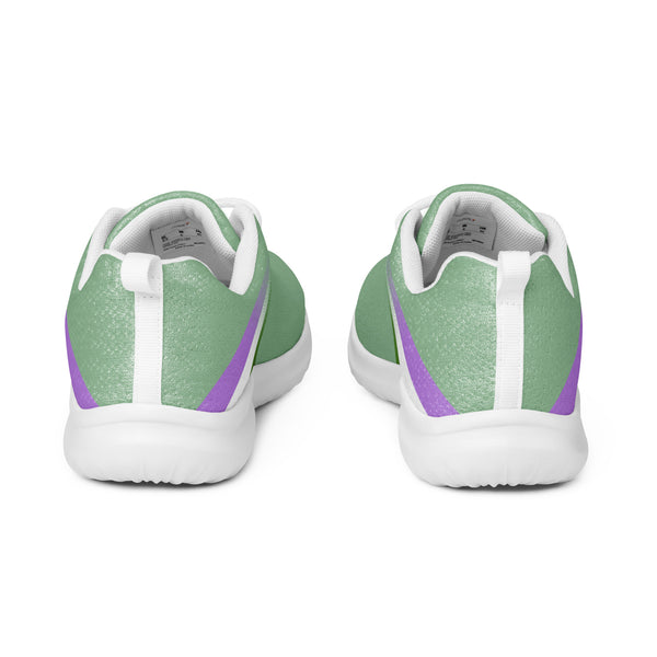 Genderqueer Pride Colors Modern Green Athletic Shoes - Men Sizes