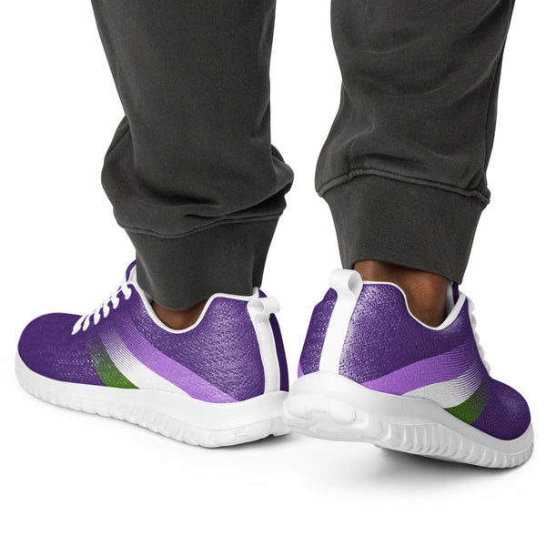 Genderqueer Pride Colors Modern Purple Athletic Shoes - Men Sizes