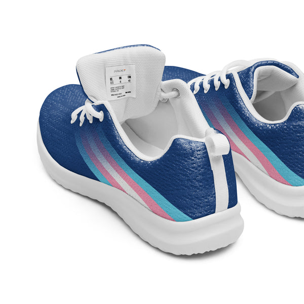 Transgender Pride Colors Modern Navy Athletic Shoes - Men Sizes