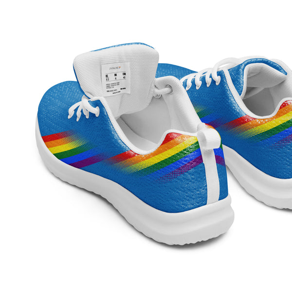Modern Gay Pride Blue Athletic Shoes - Men Sizes
