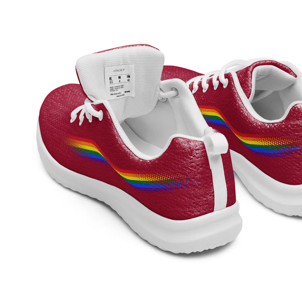 Original Gay Pride Colors Red Athletic Shoes - Men Sizes