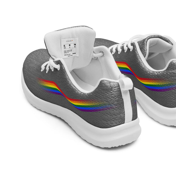 Original Gay Pride Colors Gray Athletic Shoes