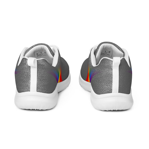 Gay Pride Colors Original Gray Athletic Shoes - Men Sizes