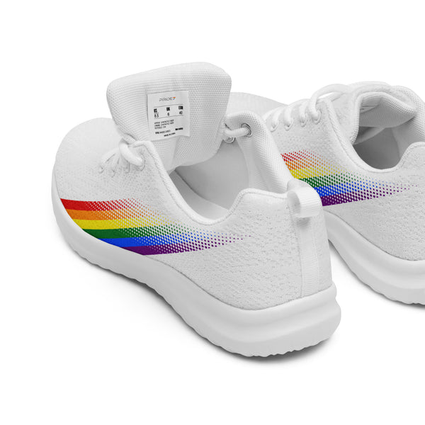 Gay Pride Colors Original White Athletic Shoes - Men Sizes