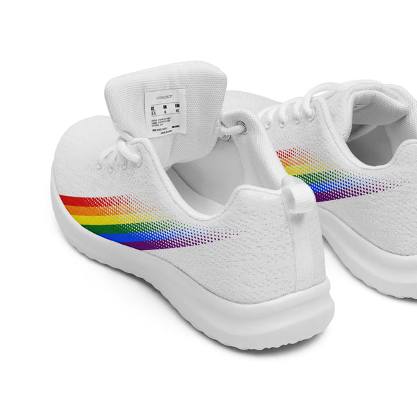 Gay Pride Colors Original White Athletic Shoes