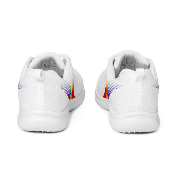 Gay Pride Colors Original White Athletic Shoes