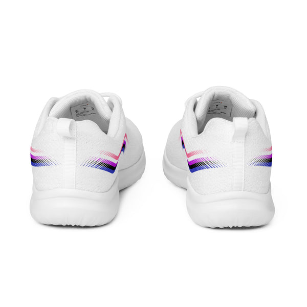Original Genderfluid Pride Colors White Athletic Shoes - Men Sizes