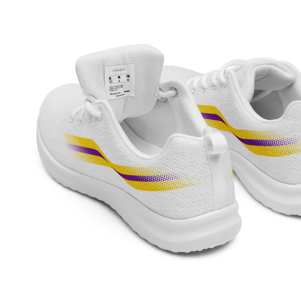 Original Intersex Pride Colors White Athletic Shoes - Men Sizes