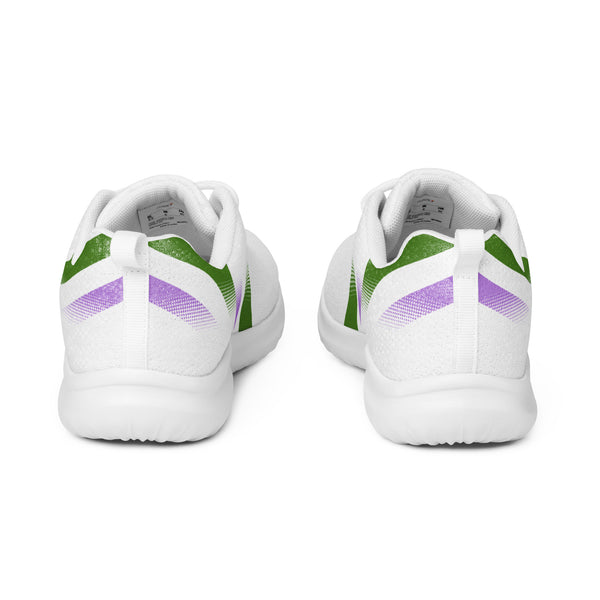 Modern Genderqueer Pride White Athletic Shoes