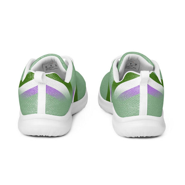 Modern Genderqueer Pride Green Athletic Shoes