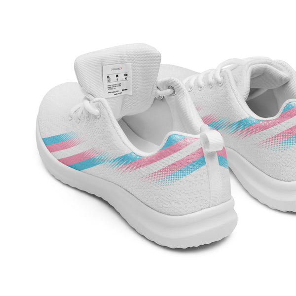 Modern Transgender Pride White Athletic Shoes