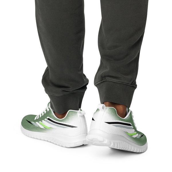 Agender Pride Modern Green Athletic Shoes