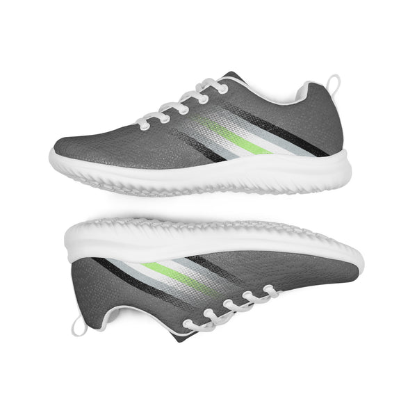 Agender Pride Colors Modern Gray Athletic Shoes - Men Sizes