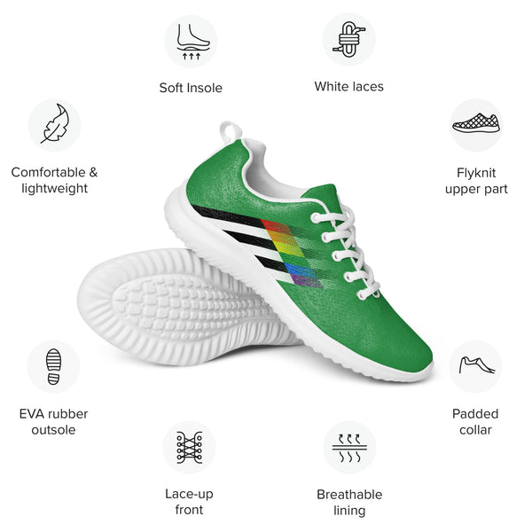 Ally Pride Colors Modern Green Athletic Shoes - Men Sizes
