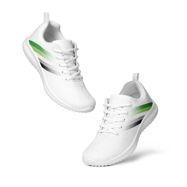 Aromantic Pride Colors Modern White Athletic Shoes - Men Sizes