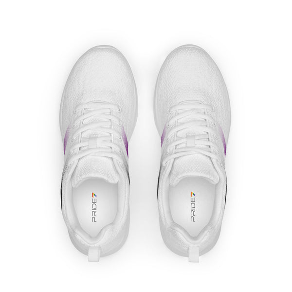 Asexual Pride Colors Modern White Athletic Shoes - Men Sizes