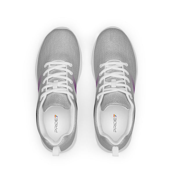 Asexual Pride Colors Modern Gray Athletic Shoes - Men Sizes