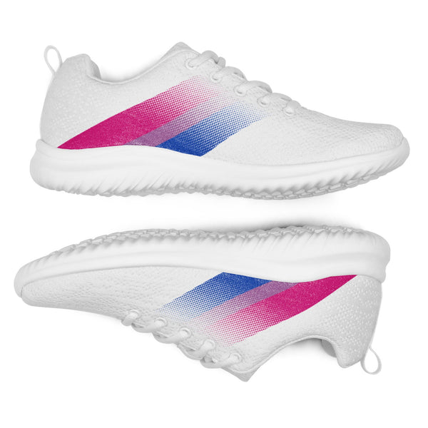 Bisexual Pride Colors Modern White Athletic Shoes - Men Sizes
