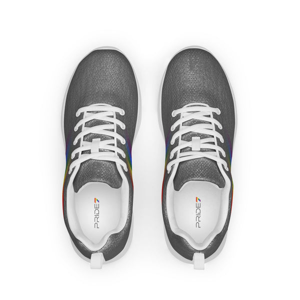Gay Pride Colors Modern Gray Athletic Shoes - Men Sizes