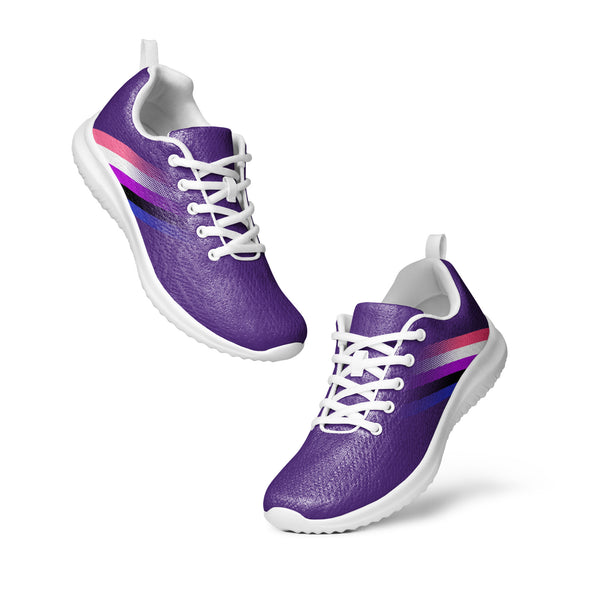 Genderfluid Pride Colors Modern Purple Athletic Shoes - Men Sizes