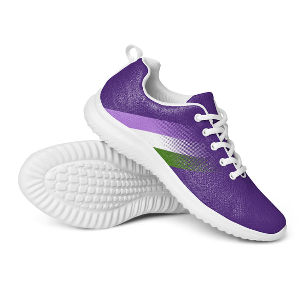 Genderqueer Pride Colors Modern Purple Athletic Shoes - Men Sizes