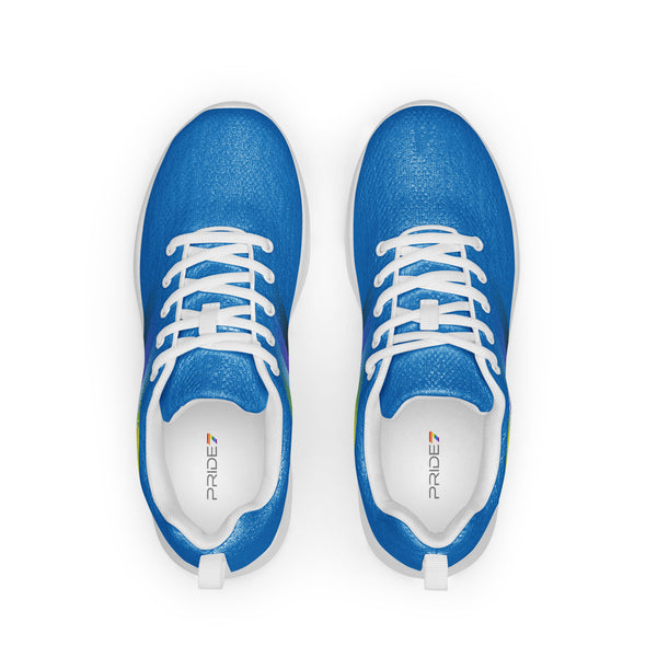 Non-Binary Pride Colors Modern Blue Athletic Shoes - Men Sizes