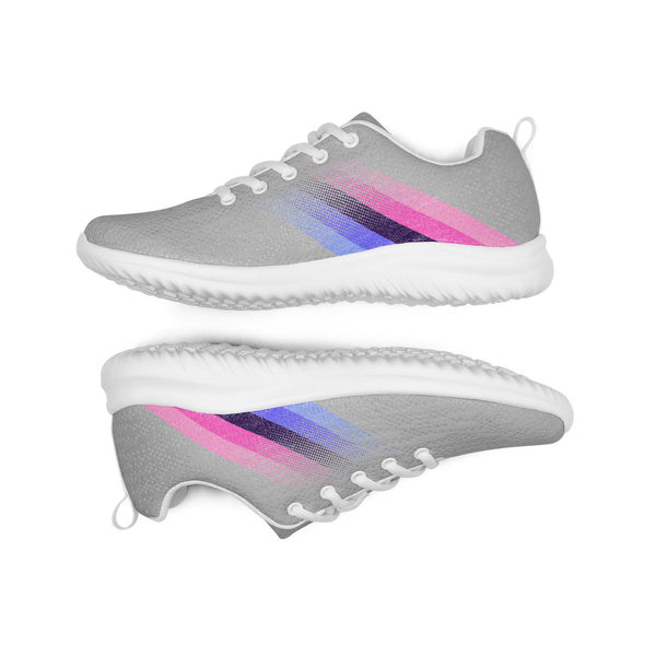 Omnisexual Pride Colors Modern Gray Athletic Shoes - Men Sizes