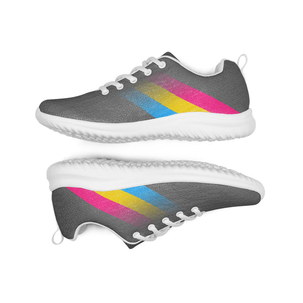 Pansexual Pride Colors Modern Gray Athletic Shoes - Men Sizes