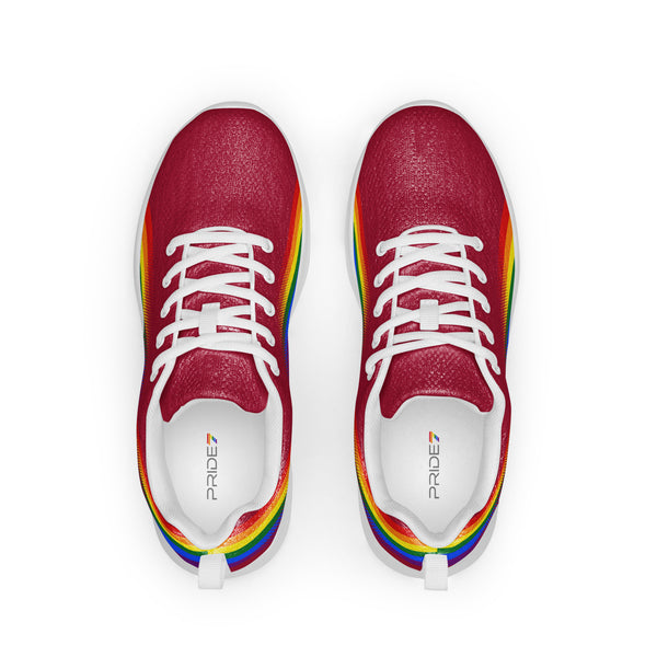 Modern Gay Pride Red Athletic Shoes - Men Sizes
