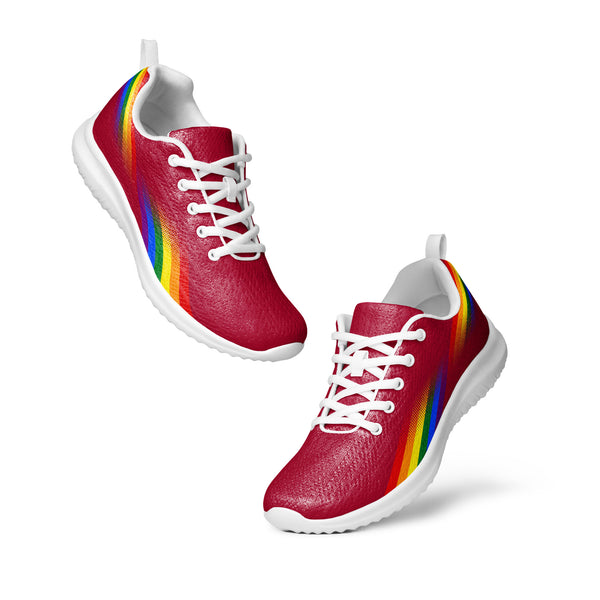 Modern Gay Pride Red Athletic Shoes - Men Sizes