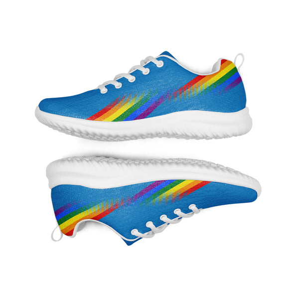 Modern Gay Pride Blue Athletic Shoes - Men Sizes