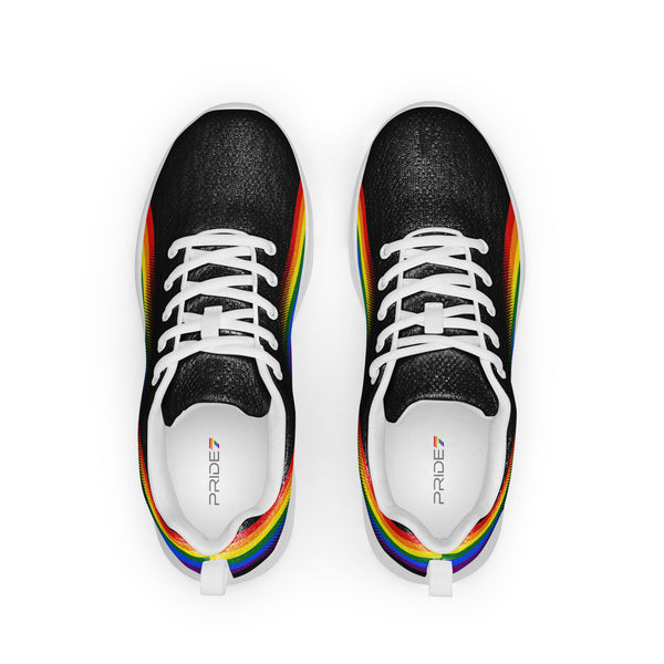 Modern Gay Pride Black Athletic Shoes - Men Sizes