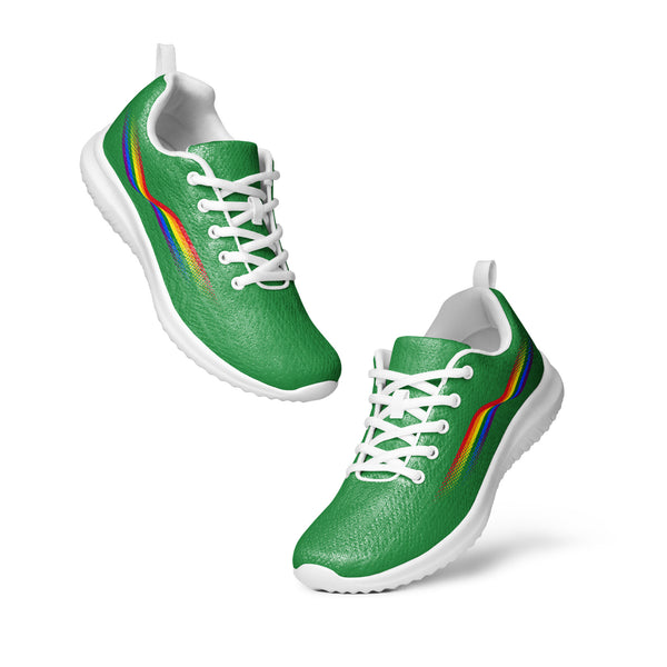 Original Gay Pride Colors Green Athletic Shoes - Men Sizes